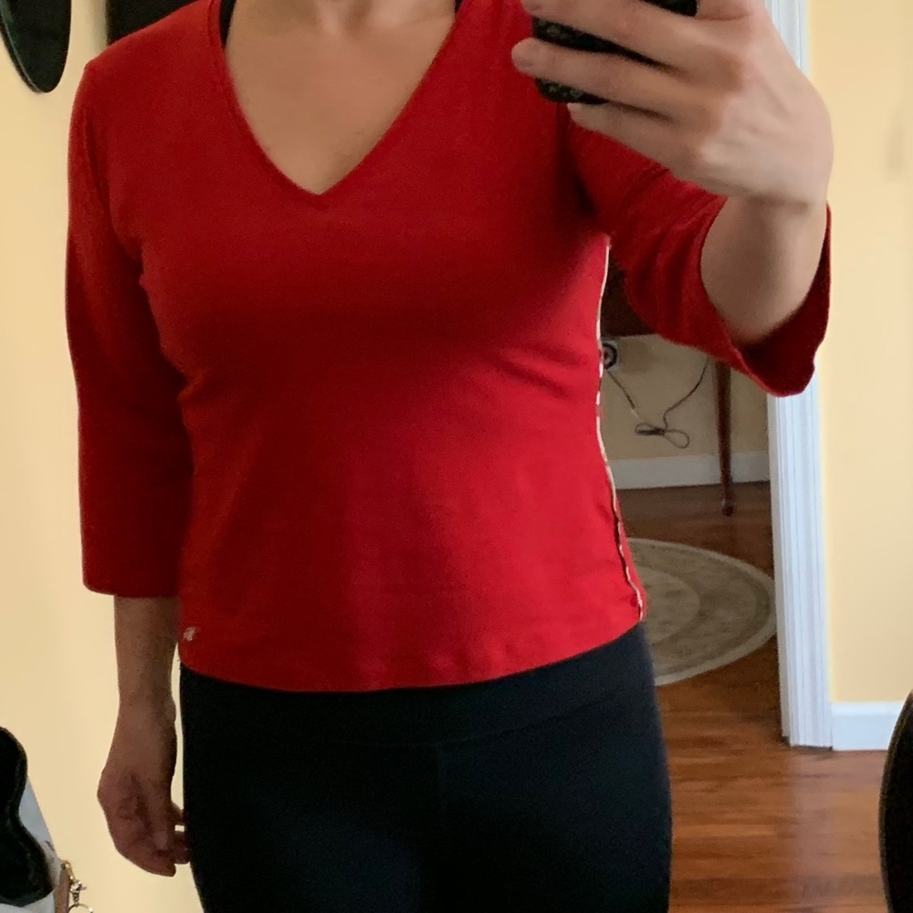 Red Burberry shirt
